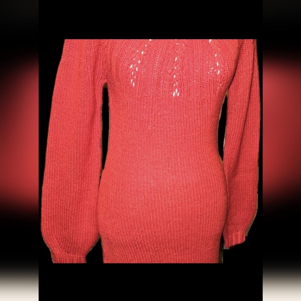 MODA INTERNATIONAL VINTAGE VICTORIA'S SECRET Red Sweater Dress